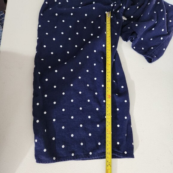 Old Navy Navy Blue Polka Dot Jumpsuit XS Adjustable Straps Smocked Back Pocketed - Picture 11 of 15
